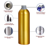 Bouteille d'huile essentielle cosmétique de voyage de 100ml, bouteille en métal de qualité alimentaire, bouteilles d'huile de parfum en aluminium chimique avec bouchon à vis