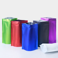 Sachet Doypack en aluminium mat, couleur dépolie, auto-scellant, pour thé et snacks, avec impression personnalisée