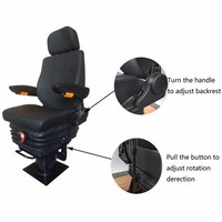 360 °   Siège à suspension mécanique pivotant pour camion lourd et conducteur d'excavatrice