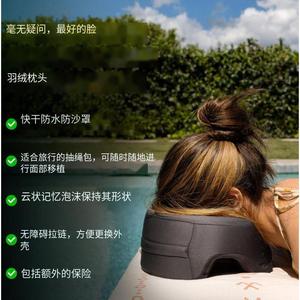 U Shape Face Pillow <b>Light</b> Gray Breathable For Post Operative Eye Care Home <b>Sleeping</b> Support - Product Image 4