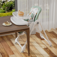 Chaise haute bébé pliable moderne Clafbebe en plastique, dossier réglable, hauteur réglable, pour 0-3 ans, usage domestique