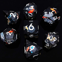 Quicksand Lace DND Dice Suit pour COC TRPG CSULU Jeux de société en résine Polyhedron Dungeons & Dragons Running Group