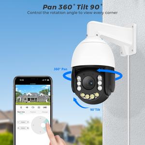 Caméra IR professionnelle 30X 8 pouces boîtier en métal 6MP 4K avec fente pour <span class=keywords><strong>carte</strong></span> <span class=keywords><strong>SD</strong></span> Audio bidirectionnelle 150M gamme IR caméra Laser IP POE PTZ IP66 - Product Image 2