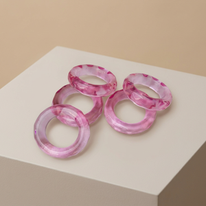 Anillos de Servilleta Modernos de Resina Pulida para Fiestas, Hogar, Hotel, Restaurante - Decoración de Mesa Ecológica con Diseño de Diamante Tallado - Product Image 1