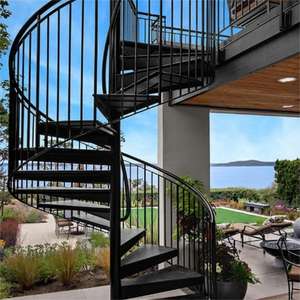 Escalera <span class=keywords><strong>de</strong></span> caracol <span class=keywords><strong>para</strong></span> patio trasero <span class=keywords><strong>Escaleras</strong></span> <span class=keywords><strong>de</strong></span> metal <span class=keywords><strong>para</strong></span> exteriores Estructura <span class=keywords><strong>de</strong></span> acero resistente a la intemperie <span class=keywords><strong>para</strong></span> terraza Patio Acceso al jardín - Product Image 4