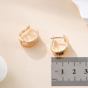 ต่างหูทองแดงเซอร์คอนแบบเต็มไมโครระดับไฮเอนด์หรูหราดีไซน์โดดเด่นพร้อมที่เกี่ยวหูเครื่องประดับทองเหลืองแบบวินเทจสำหรับผู้หญิง-สำหรับเป็นของขวัญ - Product Image 5