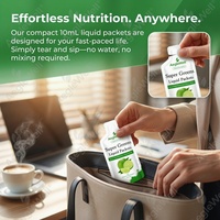 AegleWell Super Greens en Sachets Liquides, Complément Alimentaire Vert Superfood à Base d'Aliments Entiers, Boisson Détox Douce pour la Santé Intestinale et l'Équilibre Digestif