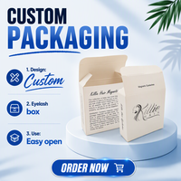 Boîte en carton blanc avec logo personnalisé, emballage cosmétique, boîte pour faux cils
