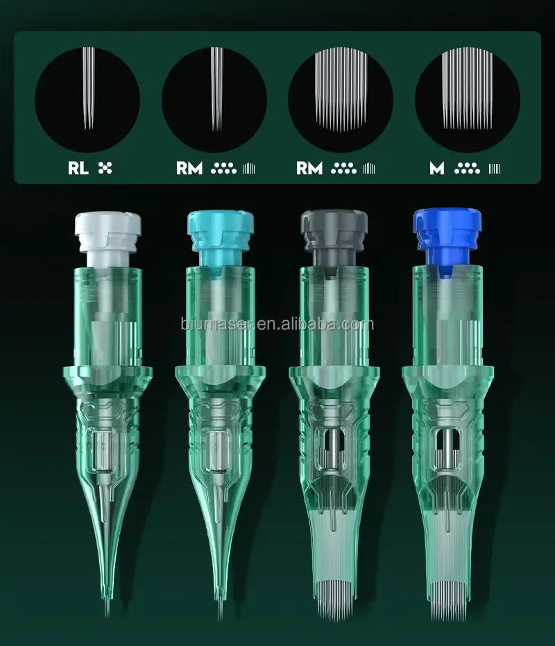 Thunderlord điện 316 cấp thép không gỉ lông mày Tattoo needles với Silicone màng không dây Tattoo Machine tương thích