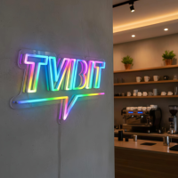 Enseigne néon moderne personnalisée RGB LED pour la décoration de la maison, du bar, du café, du restaurant, enseigne néon en PVC acrylique, logo, nom, marché américain et européen