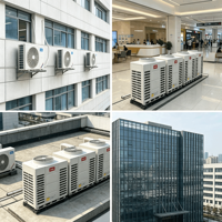 Aire Acondicionado Central Multi-split de 90 HP con Compresor Vortex Eléctrico para Uso en Hoteles y Exteriores, Eficiencia Energética Clase A++