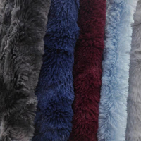 Tissu en fourrure de lapin tricoté uni épais, résistant aux déchirures, en polyester PV peluche
