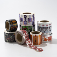 Rouleau d'autocollant adhésif d'impression d'emballage alimentaire en vinyle de marque privée personnalisée pour étiquette cosmétique de boisson alimentaire sur étiquette de vin et de bière