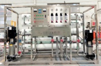 Système de purification d'eau par osmose inverse (RO) industriel et commercial 4000L/H, directement de l'usine, avec pompe et moteur PLC