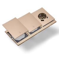 Interruptores y Enchufes de Pared WESA Ultrafinos con Botón Pulsador EU de 1/2/3 Vías con Enchufe USB Tipo C, Combinación Libre, Diseño Moderno de Lujo