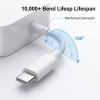 Adaptor Catu Daya Tahan Api USB-C PD 3.0 45W Kabel Lipat Dapat Ditarik Steam Deck MacBook Air iPad Pro Laptop Tipe C