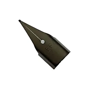 Pulpen logam pena bentuk pesawat EF/F warna hitam/perak