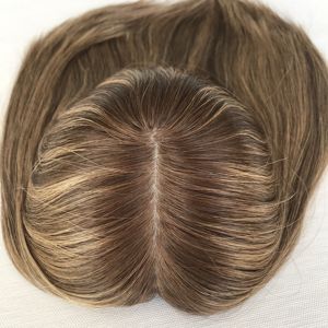 Perruque Topper Juive en Cheveux Humains Bruts Européens de Couleur Naturelle, Certifiée Casher, avec Soie, Prix Usine Réduit - Product Image 3