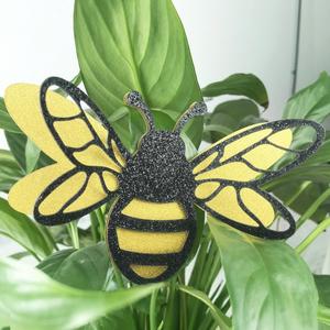 A Set of 12 Three-Dimensional PVC Gold Black Double-Layer <b>Bee</b> Wall <b>Stickers</b> Diy Home Decoration Wall <b>Stickers</b> - Product Image 5