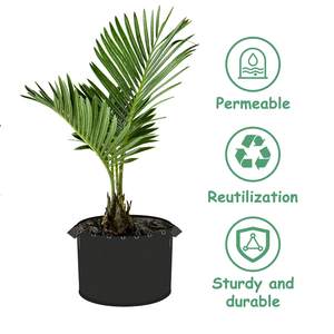 1 2 3 5 7 15 galon bitki delik ile çanta büyümek kalınlaşmış olmayan dokuma havalandırma kumaş Pot kolu ile takviyeli ağırlık kapasitesi - Product Image 6