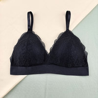 Soutien-gorge triangle élégant en dentelle multicolore à faible MOQ, bralette douce et respirante pour le yoga, le sommeil et les rendez-vous