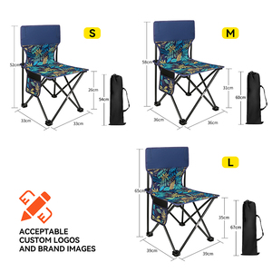 Custom Modern Wholesale Outdoor Oxford Cloth <b>Folding</b> Chair with Backrest and Steel Frame for Beach Camping Picnic Fishing Hiking - Product Image 5