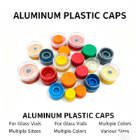 Bouchons à clapet en aluminium et plastique à large application, personnalisables, pour flacons en verre de laboratoire et de test (toniques)