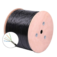 OWIRE Cat 6 U/UTP Kabel Lan Luar Ruangan Kecepatan Tinggi Gigabit Ethernet 1000Mbps Tahan UV Stabil Tahan Air Tembaga Bebas Oksigen 23AWG