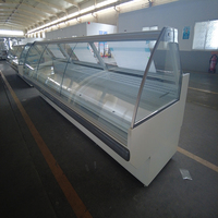 Vitrine Réfrigérée en Acier Inoxydable pour Viande Fraîche, Sushi et Saucisses, avec Porte Vitrée, pour Supermarché - À Vendre