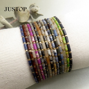 Piedra preciosa curativa de cristal clásico con cuentas hechas a mano facetadas piedra Natural redonda Bohemia encantos pulsera joyería - Product Image 5