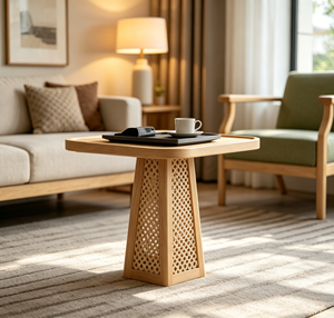 Modern Wood Coffee <b>Table</b> Scandinavian Design Handmade Living Room Furniture - Product Image 3