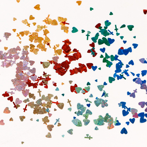 Nuove Paillettes Olografiche a Forma di Croce per Decorazioni Natalizie <span class=keywords><strong>e</strong></span> di San Valentino, Nail Art <span class=keywords><strong>e</strong></span> Creazioni in Resina - Product Image 5