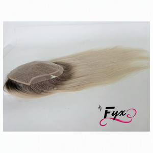 Topper in Capelli Umani Veri Biondo Chiaro 16 Pollici, Lisci o Ondulati, con Base in Seta 5x7 Pollici, <span class=keywords><strong>per</strong></span> Perdita di Capelli, Spedizione Gratuita - Product Image 4