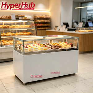 Refrigerador Exhibidor de Pasteles con Vidrio Plano, Bandeja LED, Ruedas, Color Personalizado, Uso en Panadería, Control Preciso de Temperatura Constante - Product Image 5