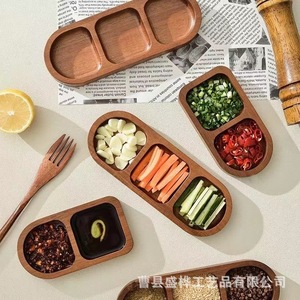 Wooden <b>Small</b> Side Dish <b>Tray</b> For Pickled Vegetables Snacks Dipping Sauce Hotel Coffee Tea Serving <b>Trays</b> - Product Image 1