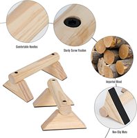 Nouvelle conception ZJFIT Z-37, barres de calisthénie portables en bois de hêtre durables et écologiques, logo personnalisé, parallettes de fitness