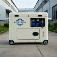 Générateur diesel silencieux 5/6/7/8/10KW, 220V monophasé/triphasé, démarrage électrique ATS AVR, générateur commercial à faible bruit en caisson