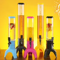 Dispenser bir plastik, menara bir kreatif, minuman minum 1,5l/3L dengan lampu led dan es
