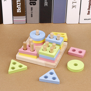 Juego educativo Montessori para niños en edad preescolar, rompecabezas de clasificación de formas geométricas de madera, Juguetes Divertidos para niños pequeños, caja de embalaje para bebés - Product Image 5