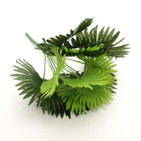 B04 Plante artificielle Feuilles de tortue vertes Feuilles de palmier vertes Feuilles tropicales artificielles