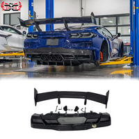 Kit carrosserie de haute qualité en fibre de carbone sèche style Zr1, comprenant pare-chocs arrière, diffuseur arrière, aileron arrière et grande aile, pour Chevrolet Corvette C8 Z06