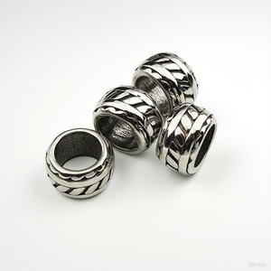 S910 <span class=keywords><strong>Gros</strong></span> <span class=keywords><strong>Gros</strong></span> trou <span class=keywords><strong>perles</strong></span> d'espacement en acier inoxydable pour bracelet en cuir fabrication <span class=keywords><strong>de</strong></span> bijoux - Product Image 3