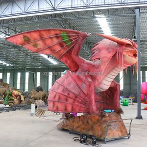 Équipement de parc d'attractions extérieur, statue de dragon animatronique géante, réaliste, grandeur nature - Product Image 3