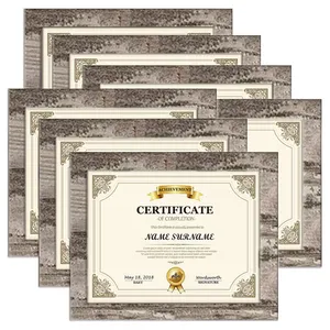 Рамка для диплома 8,5x11 с ковриком или 11x14 без коврика, отличный сертификат, деревенская черная рамка, вертикальная или горизонтальная