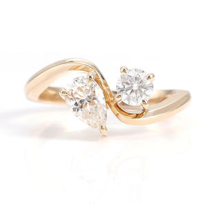 Fine Jewelry Engagement Wedding <strong>Rings</strong> 18k 14k 10k Solid Gold Round Brilliant/Pear Cut <strong>Moissanite</strong> Diamond <strong>Rings</strong> for Women <strong>Men</strong> - Product Image 3