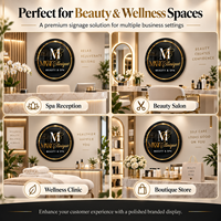 Enseigne en acrylique personnalisée avec logo, plaque murale 3D pour spa, salon de beauté, clinique, réception, décoration d'entreprise