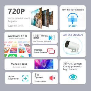 2024 מגקוביק מיני hy300 proyector portatil hy 300 pro 4k מלא hy pro 4K מלא אנדרואיד funda מקרן וידאו - Product Image 2