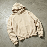 Fabricant d'origine, sweat-shirts surdimensionnés de qualité supérieure avec broderie 3D artistique personnalisée, sweat-shirts pour femmes et hommes