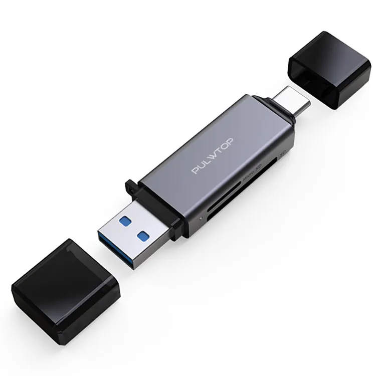 PULWTOP Laptop Usb 3.0 Hub, Hub Usb Tipe C ke hd-mi Hub Usb dengan pembaca kartu