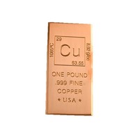 Ornement en métal en forme de lingot d'or américain en cuivre doré, gravé sur mesure par CNC, pour mariages, anniversaires, remises de diplômes